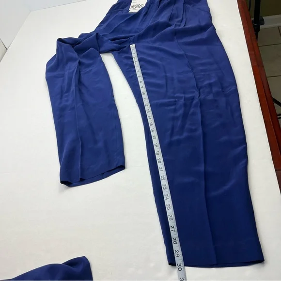 Regina Porter Womens Large Purple Blue Wicked 90s Shirt & Pants 100%‎ Silk NEW - Picture 7 of 16